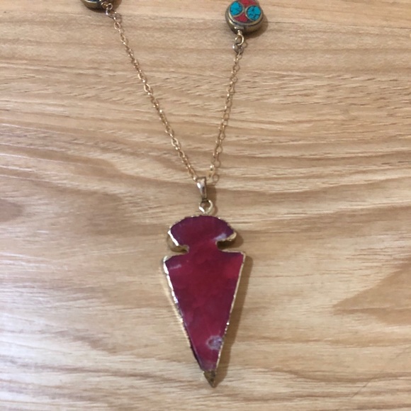 Pink Anthropologie Arrowhead necklace - Picture 2 of 7